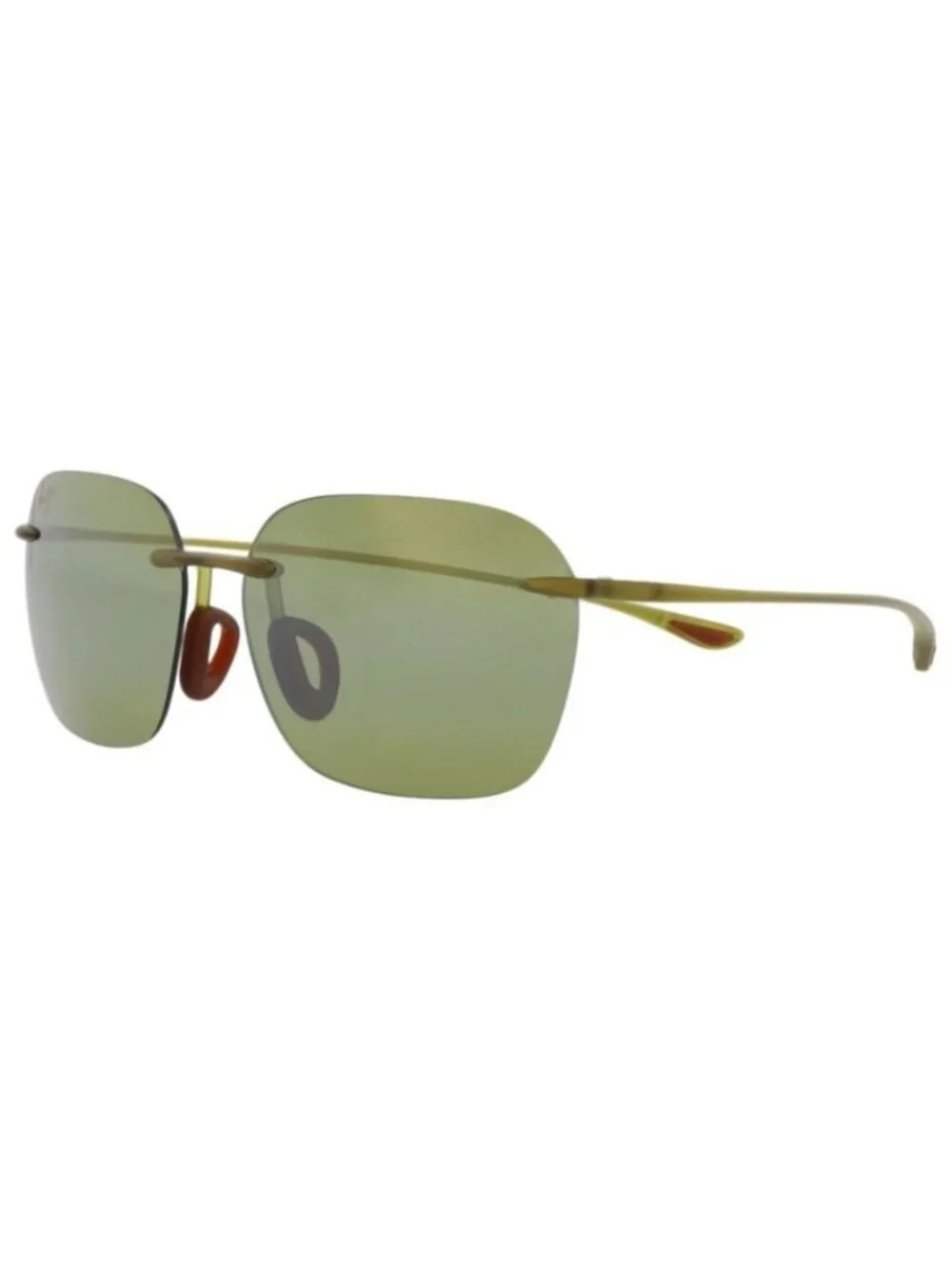 New Maui Jim Unisex Square/Rectangle Olive Olive Green Fashion Designer Sunglass